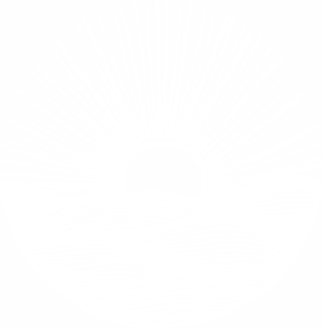 white lost caparica surfhouse logo with waves and the sun